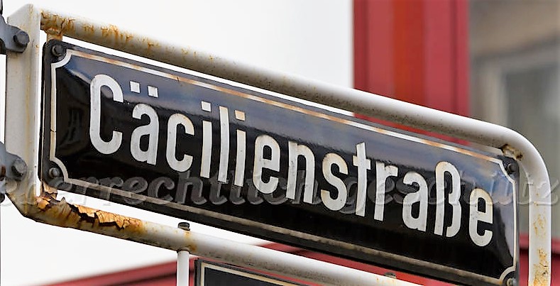 Straßenschild in der Cäcilienstraße