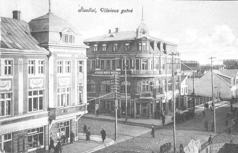 Šiauliai, Vilnius g. (Vilnius Straße), alte Postkarte